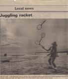 Fire juggler, keith leaf, firejuggler, performer, juggler, keith leaf newspaper image