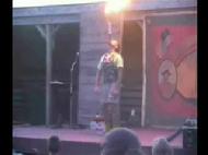 Fire juggler, keith leaf, firejuggler, performer, juggler, Balance Flaming Tennis Racket