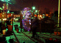 Three Glow Clubs, Fire juggler, keith leaf, firejuggler, performer, juggler